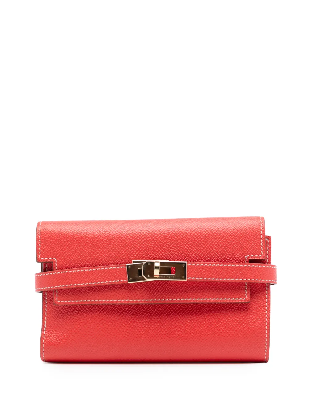 Hermès Pre-Owned 2014 Epsom Kelly Depliant Wallet long wallets | Red | Image 1