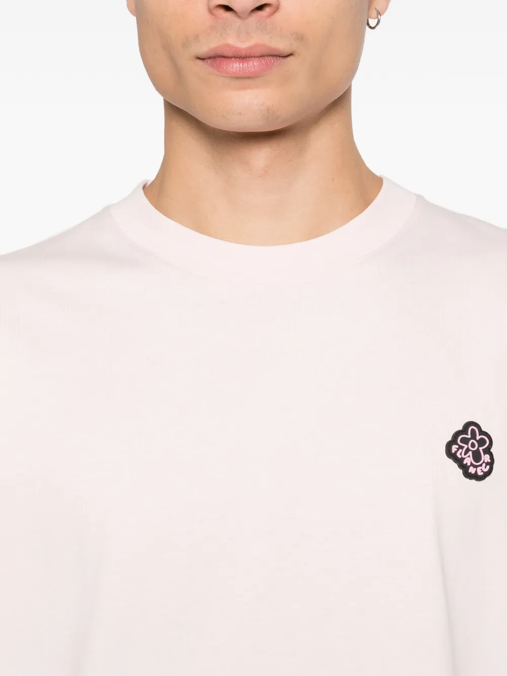 FLÂNEUR T-shirt met logopatch Roze