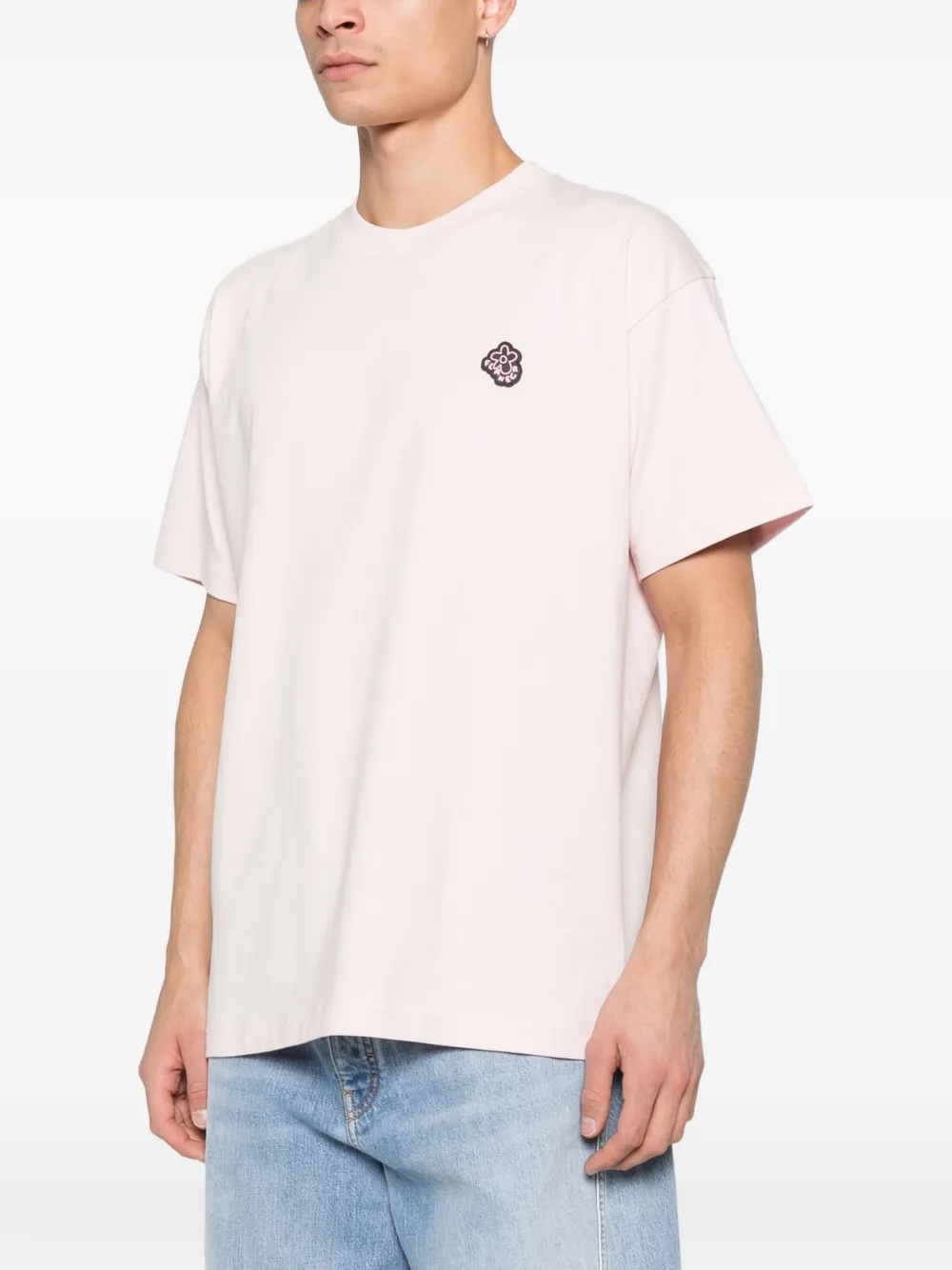 FLÂNEUR T-shirt met logopatch Roze