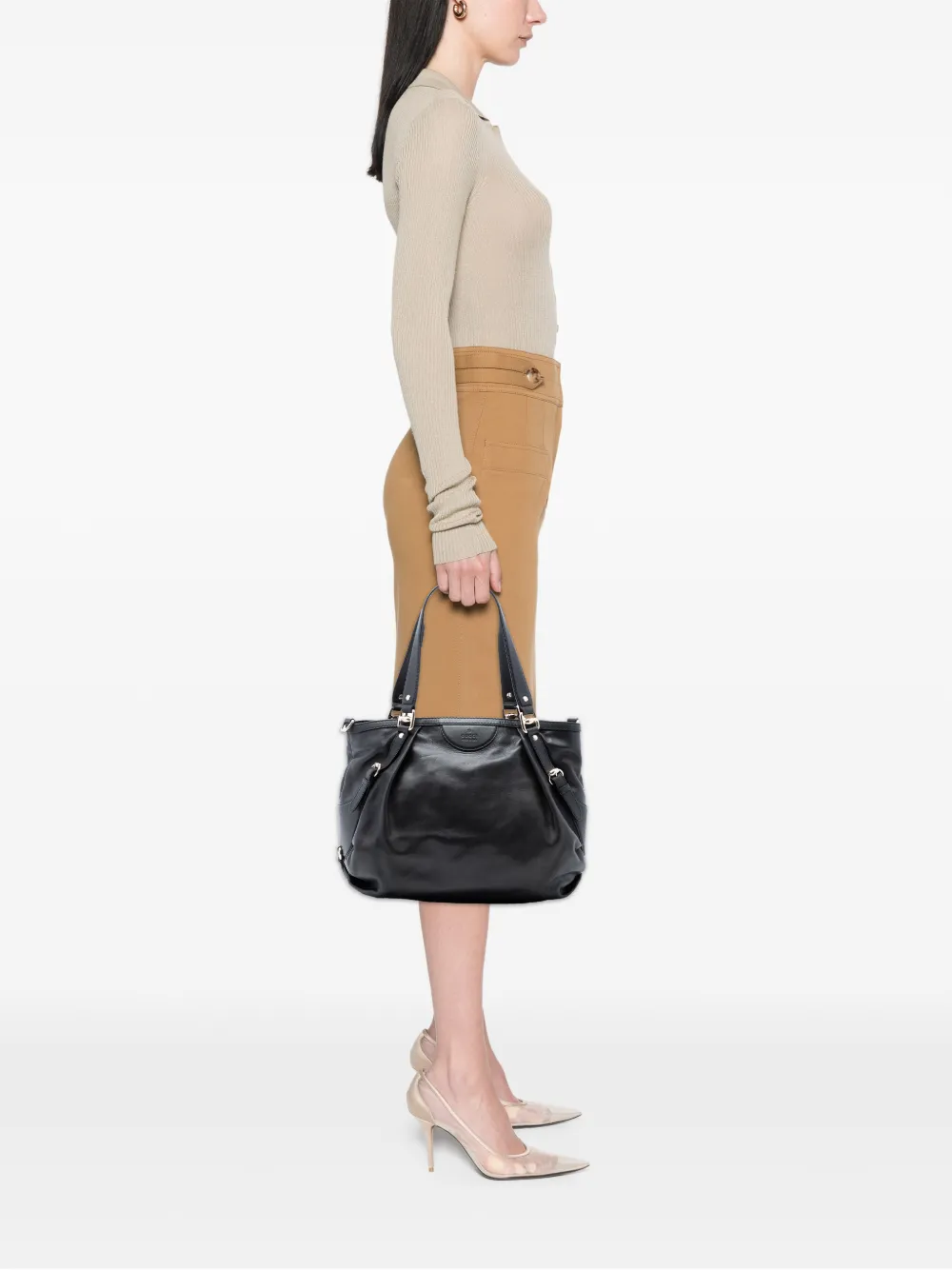 Gucci Pre-Owned 2016-2025 Leather Bridle satchel - Nero