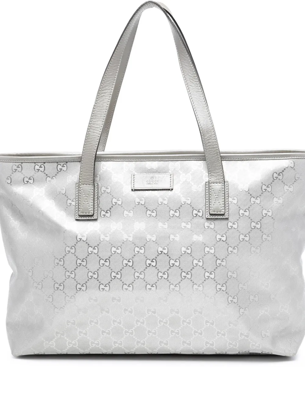 Gucci Pre-Owned 2016-2025 Medium GG Imprime tote bag - Argento