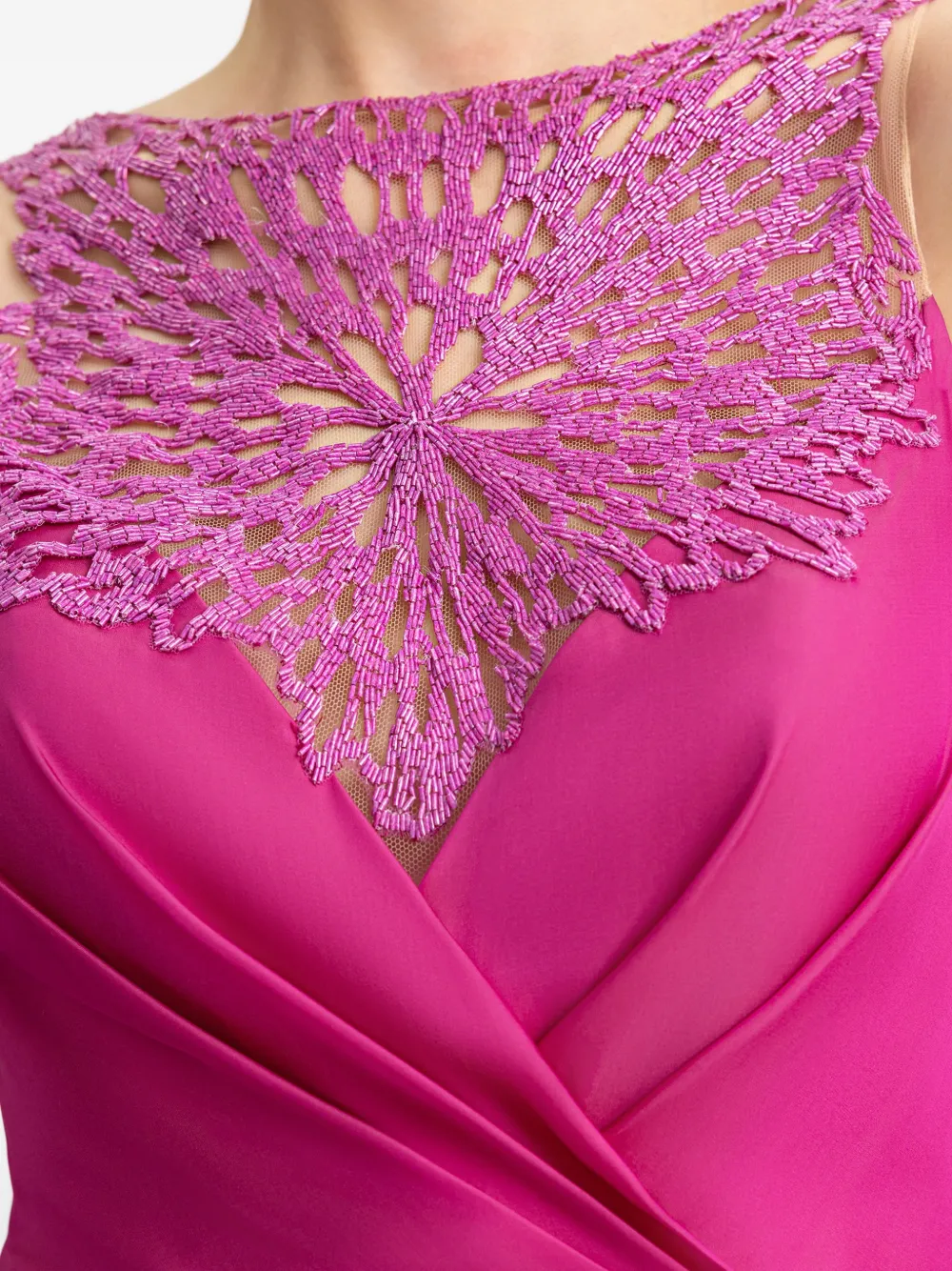 Gemy Maalouf Maxi-halterjurk met kralen Roze