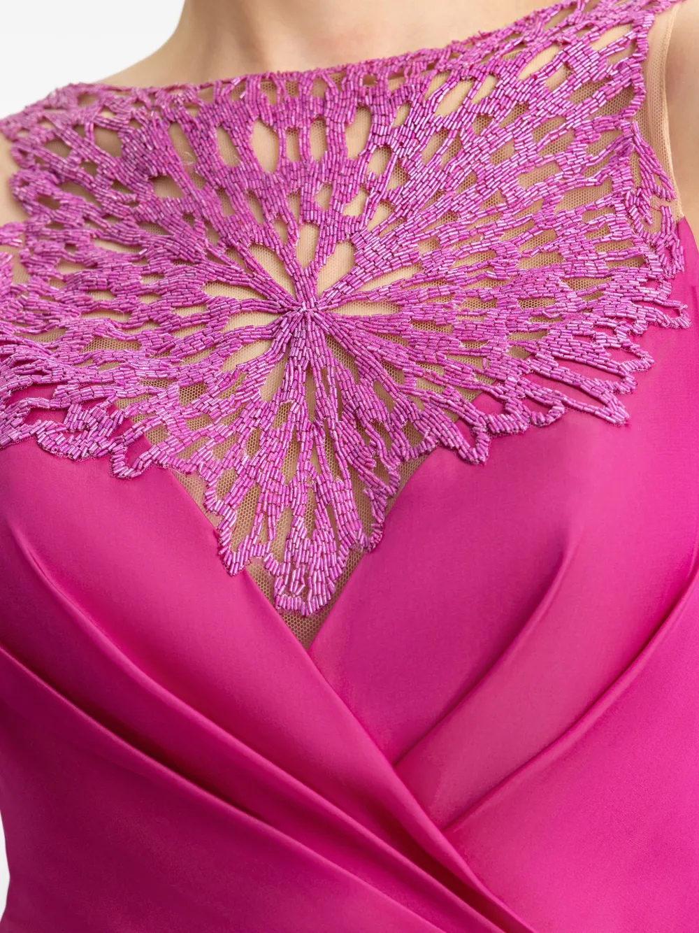Gemy Maalouf Maxi-halterjurk met kralen Roze