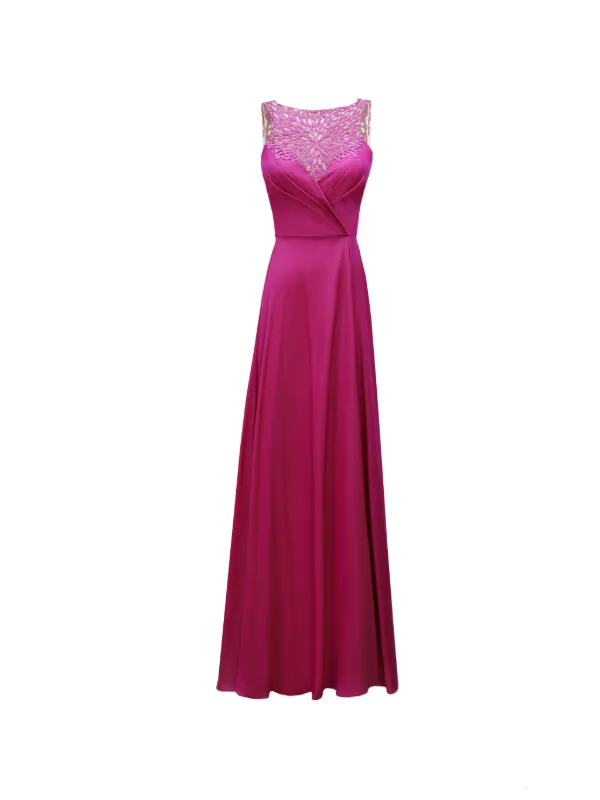 Gemy Maalouf Beaded Halterneck Maxi Dress | Pink | FARFETCH AO