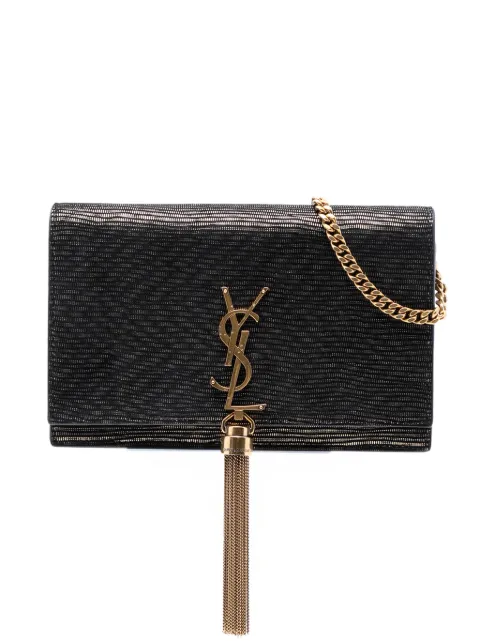 Saint Laurent Pre-Owned 2017 Suede Monogram Kate Tassel Wallet on Chain crossbody bag