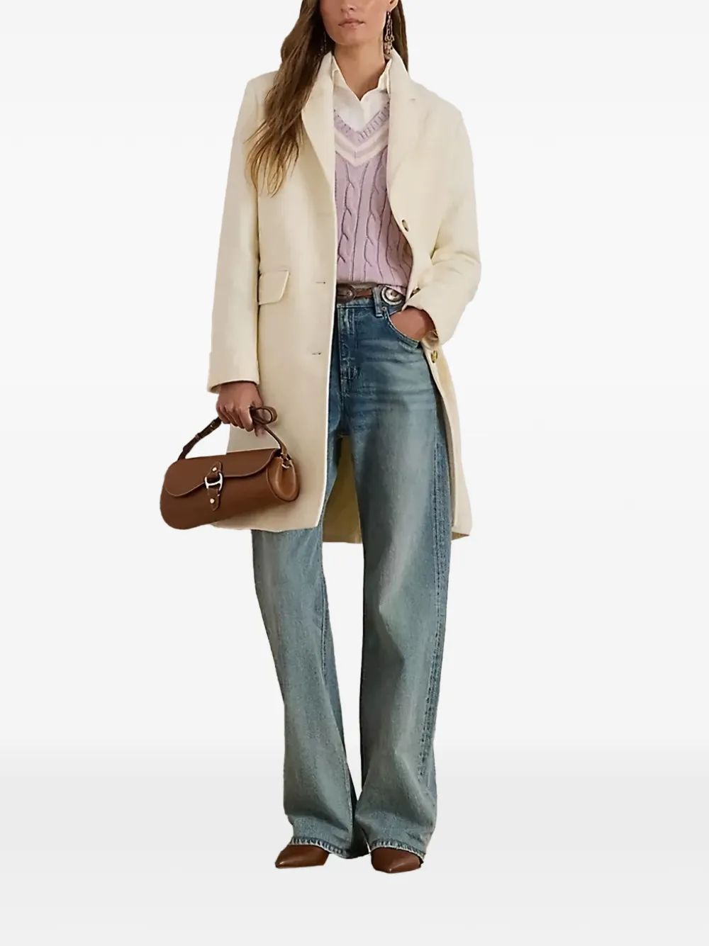  Lauren Ralph Lauren Buttoned Coat - Neutrals 