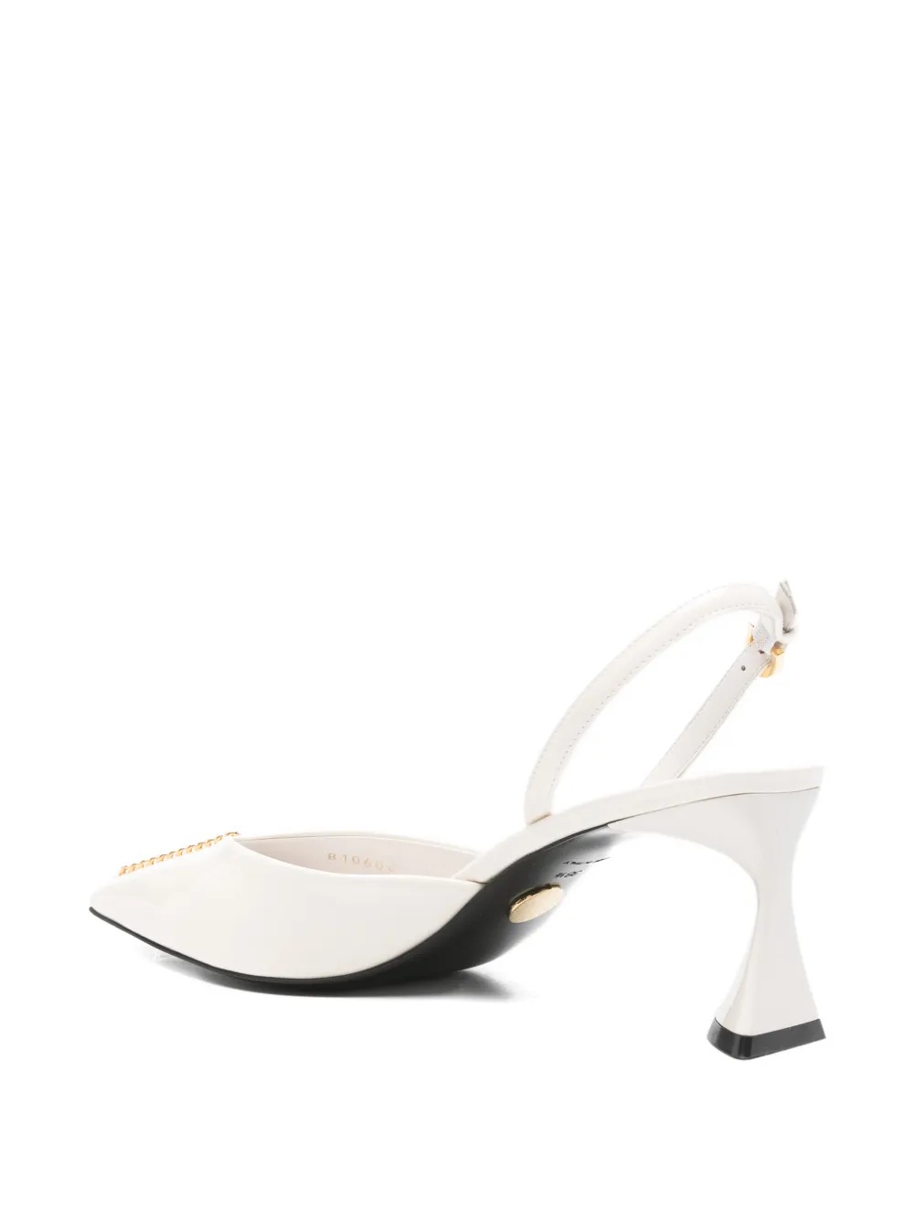 Stella McCartney pointed chain-detail pumps Wit