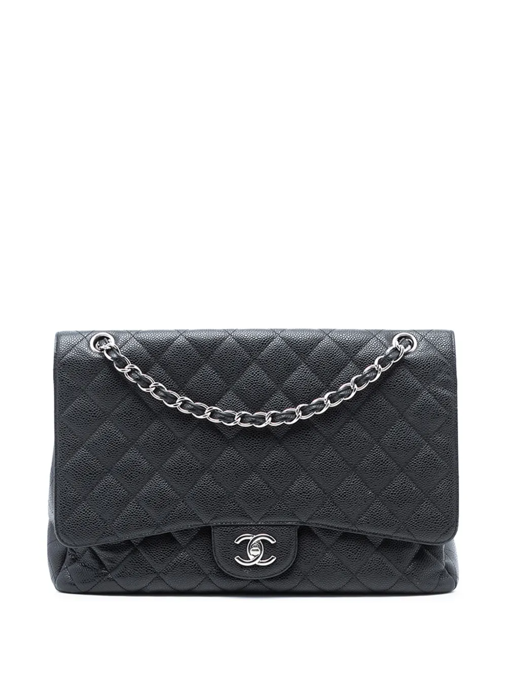 CHANEL Pre-Owned 2009-2010 Maxi Classic Caviar Single Flap shoulder bag - Nero