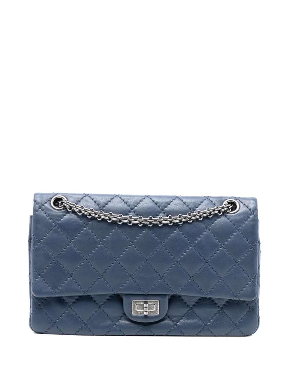 CHANEL Pre-Owned 2014 Reissue 2.55 Aged Calfskin Double Flap 226 shoulder bag - Blue