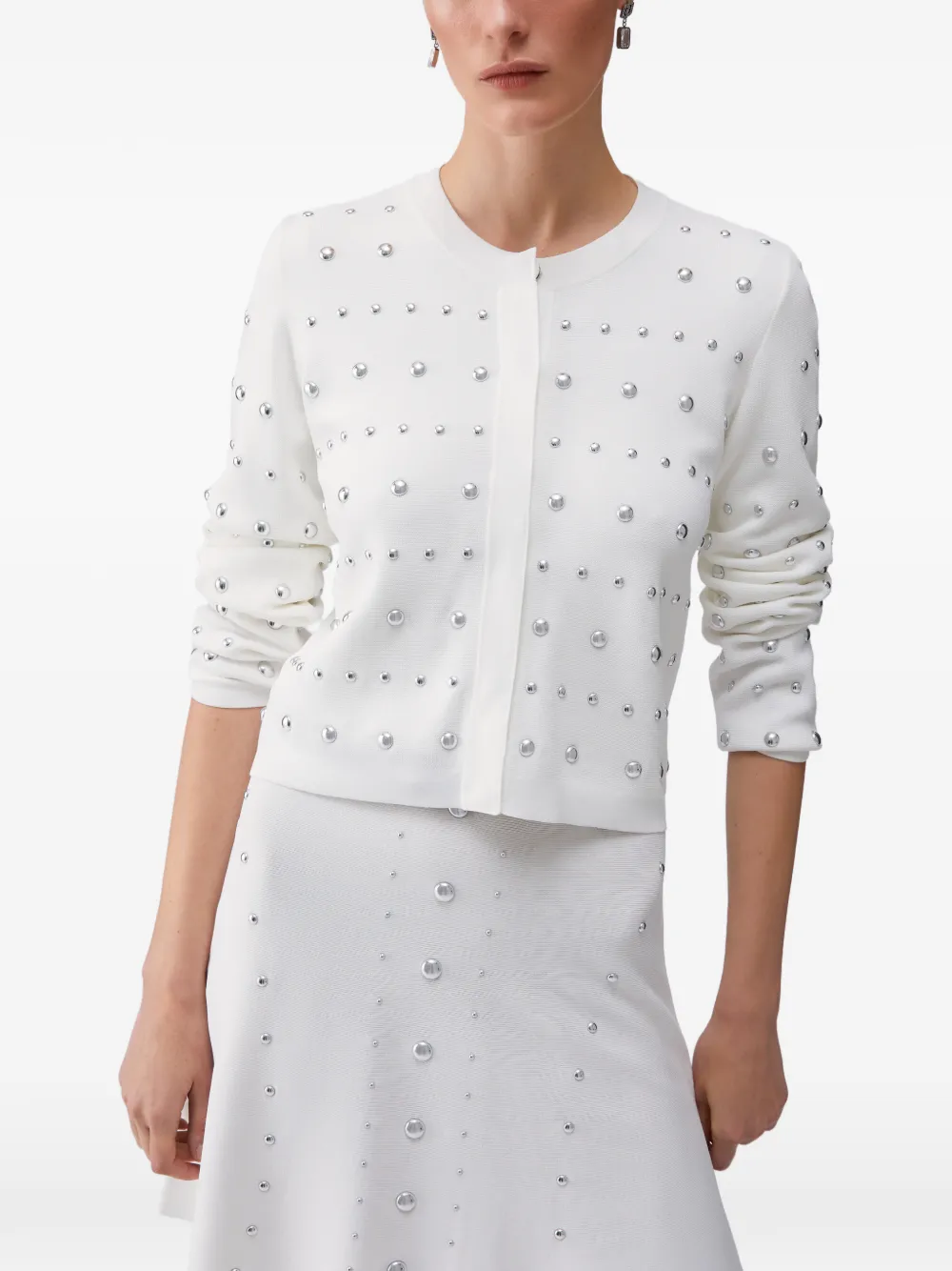  Liu Jo Studded Cardigan - White 