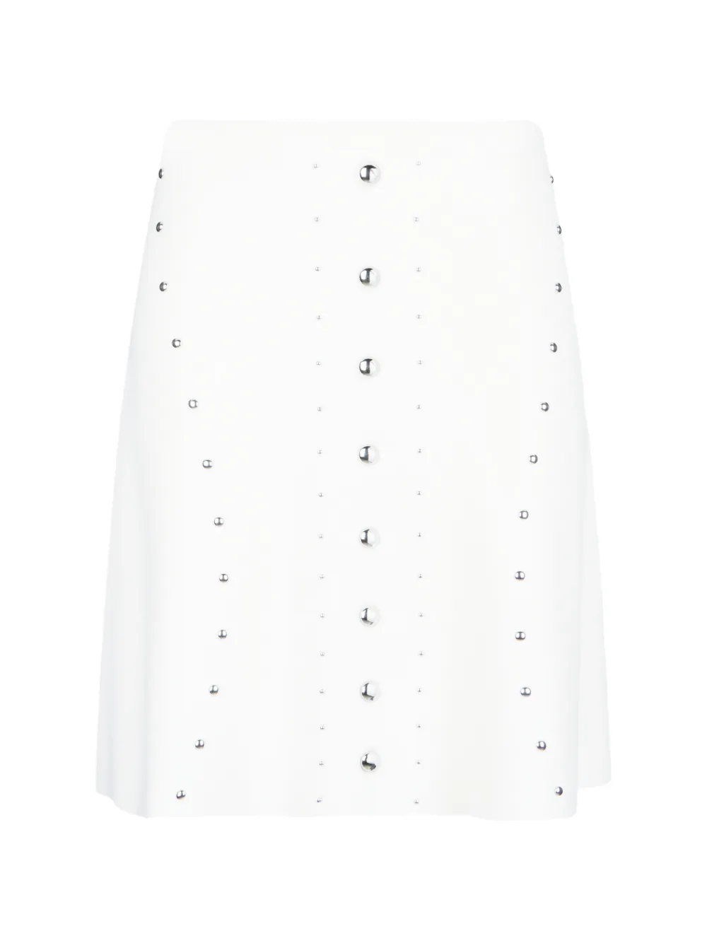 LIU JO stud-embellished knitted skirt - Bianco