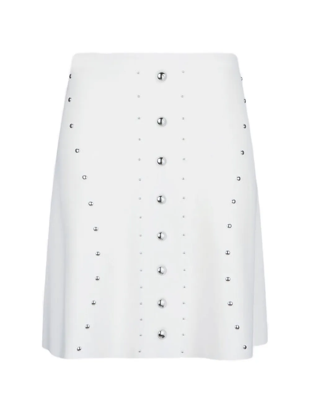 LIU JO stud-embellished knitted skirt - Bianco