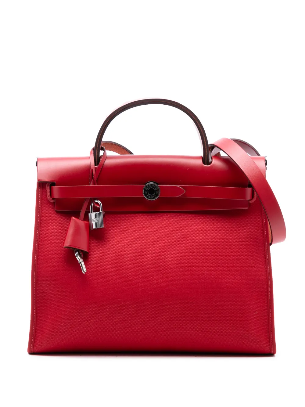 Hermès Pre-Owned 2019 Toile Herbag Zip 31 satchel - Rosso