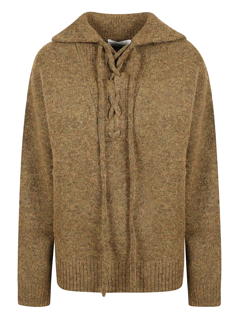 ISABEL MARANT laced collared sweater - Marrone