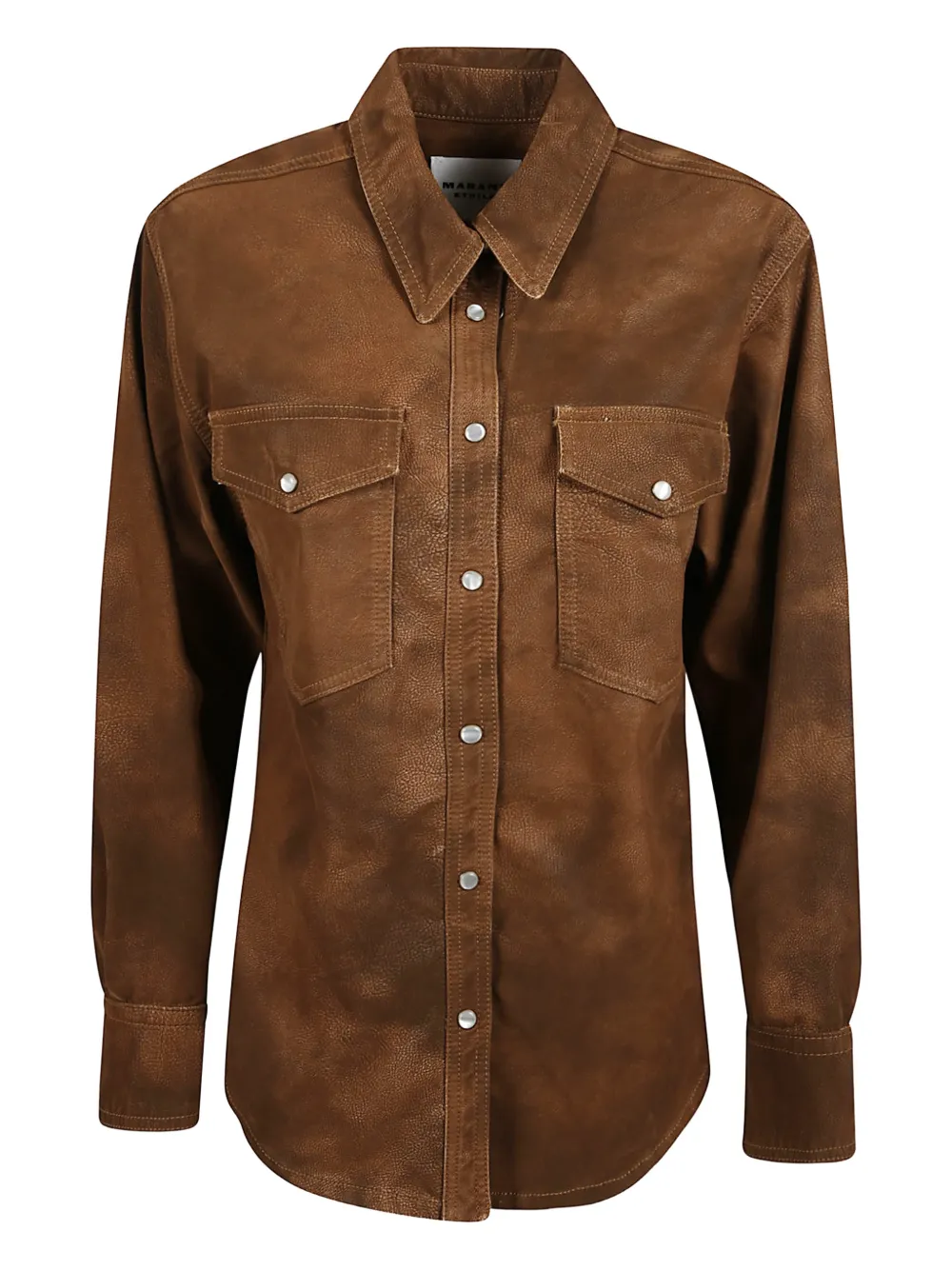 ISABEL MARANT flap-pockets shirt - Marrone