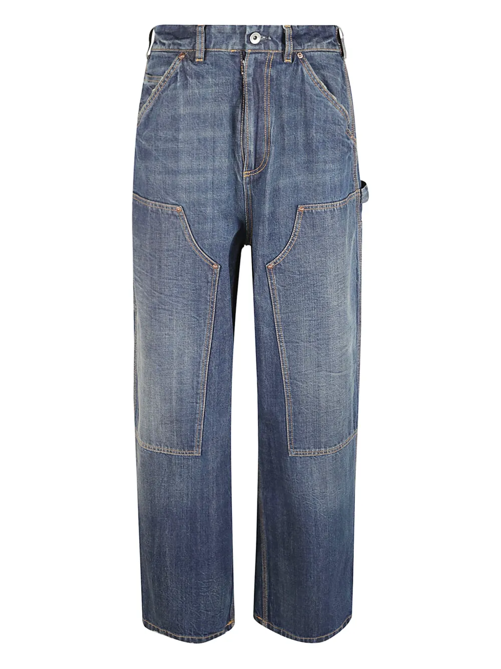 Maison Margiela Jeans a gamba ampia effetto vissuto - Blu