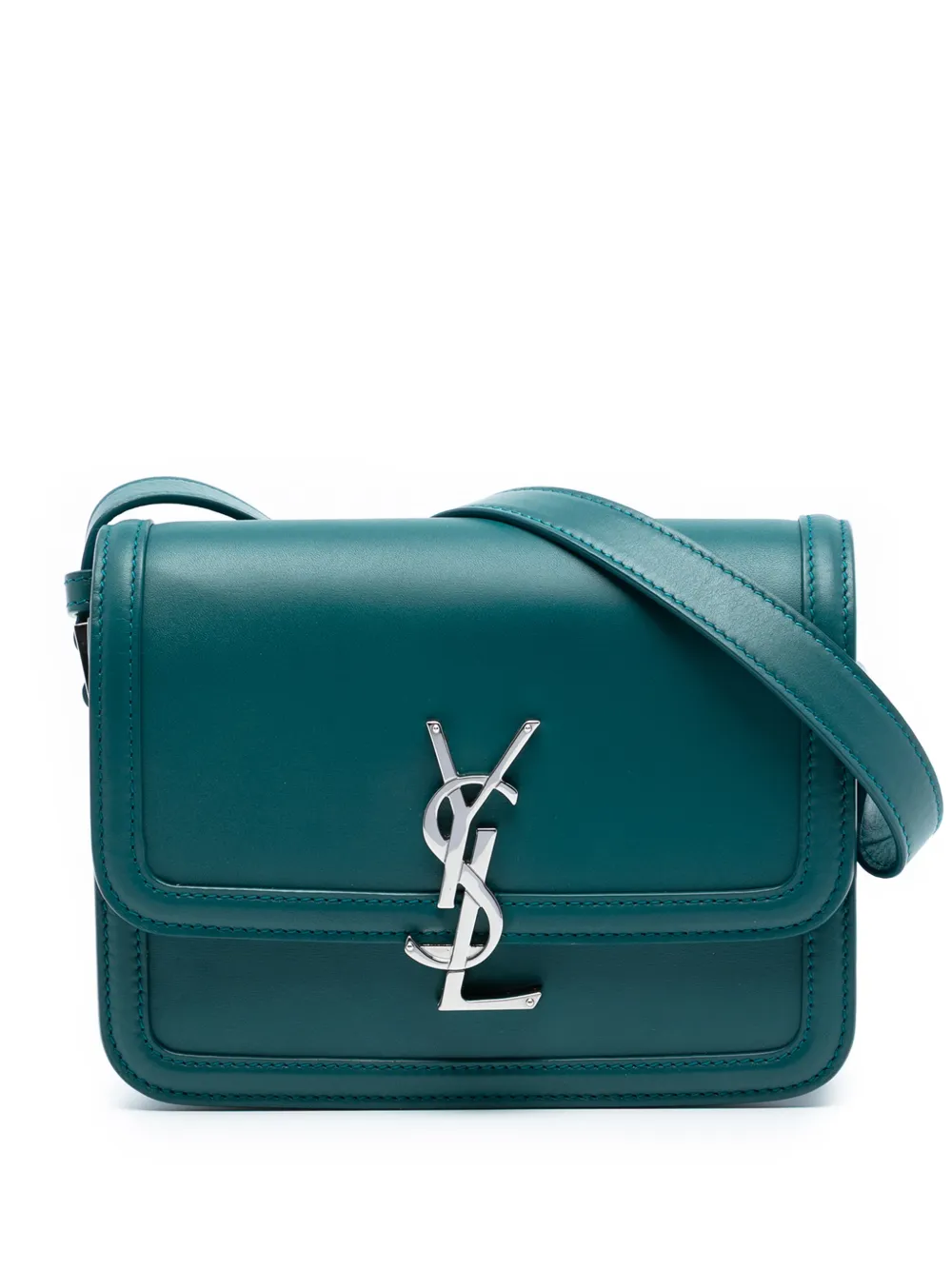 Saint Laurent Pre-Owned 2020 Small Calfskin Solferino Satchel In Box crossbody bag - Blu