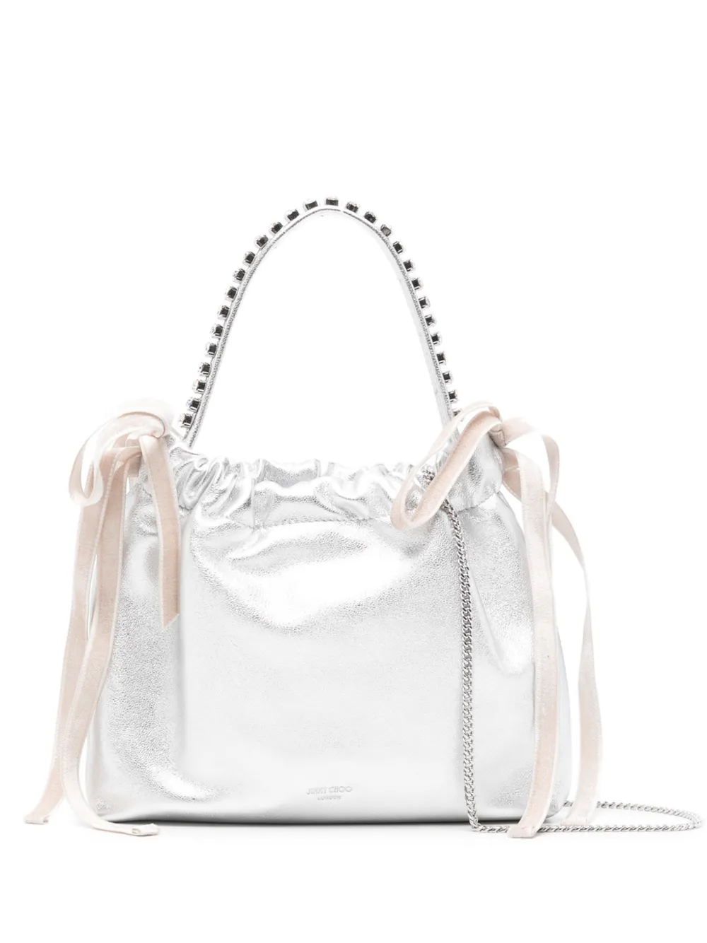 Jimmy Choo drawstrings embellished mini bag - Grigio