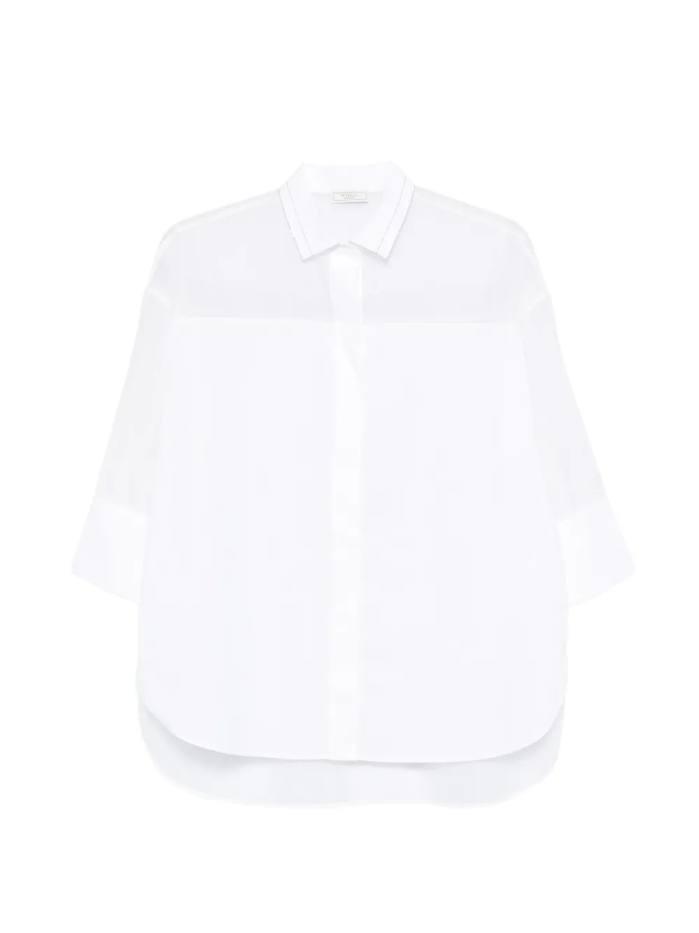Peserico embellished-collar shirt - Bianco