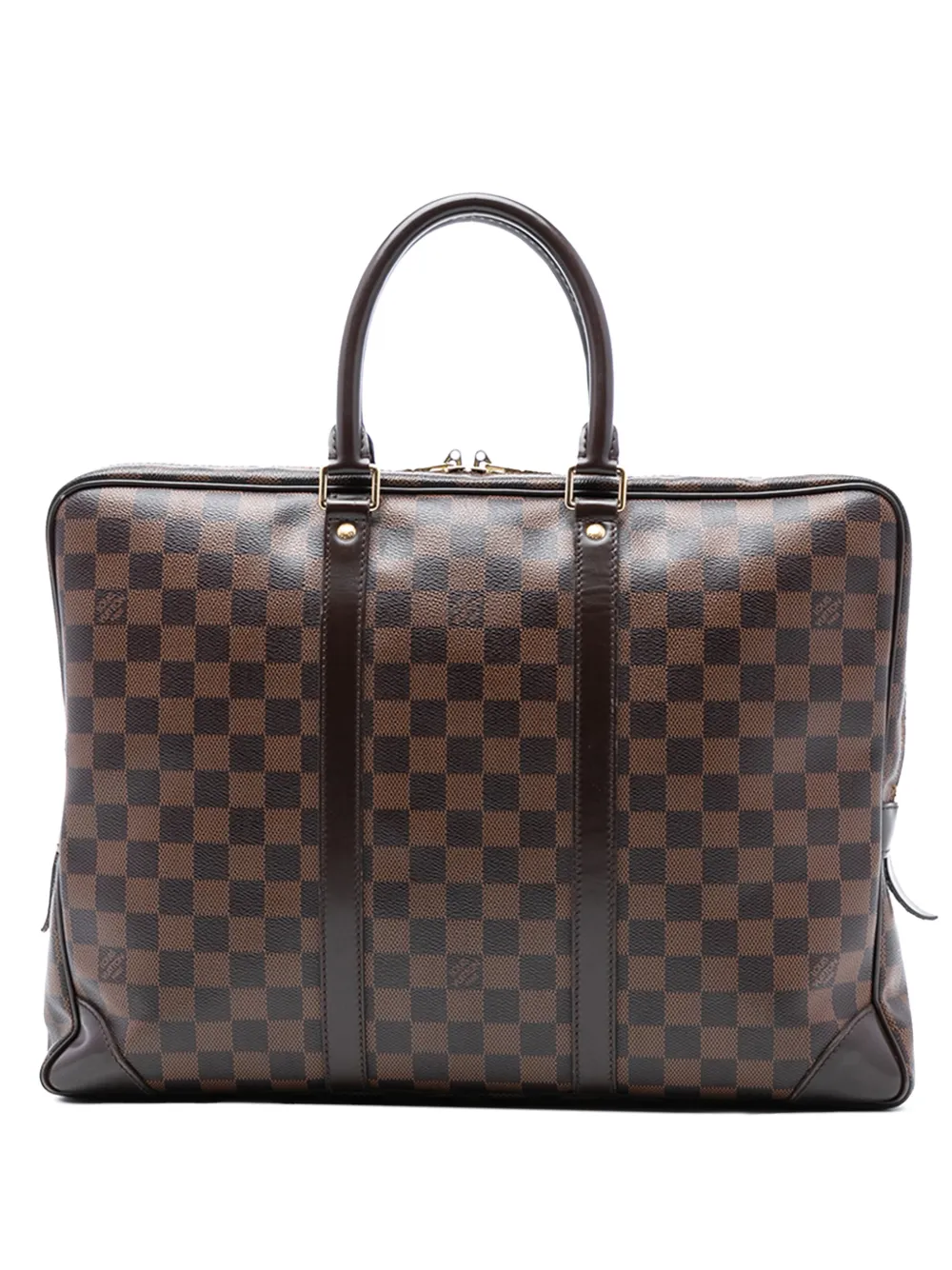 Louis Vuitton Pre-Owned 2012 Damier Ebene Porte Documents Voyage PM business bag - Marrone
