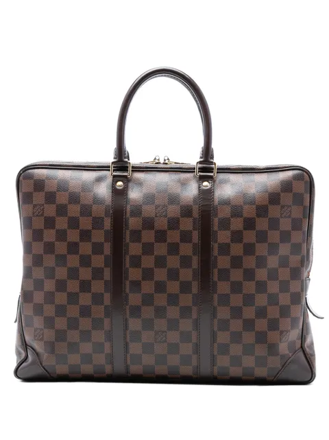 Louis Vuitton Pre-Owned 2012 Damier Ebene Porte Documents Voyage PM Aktentasche