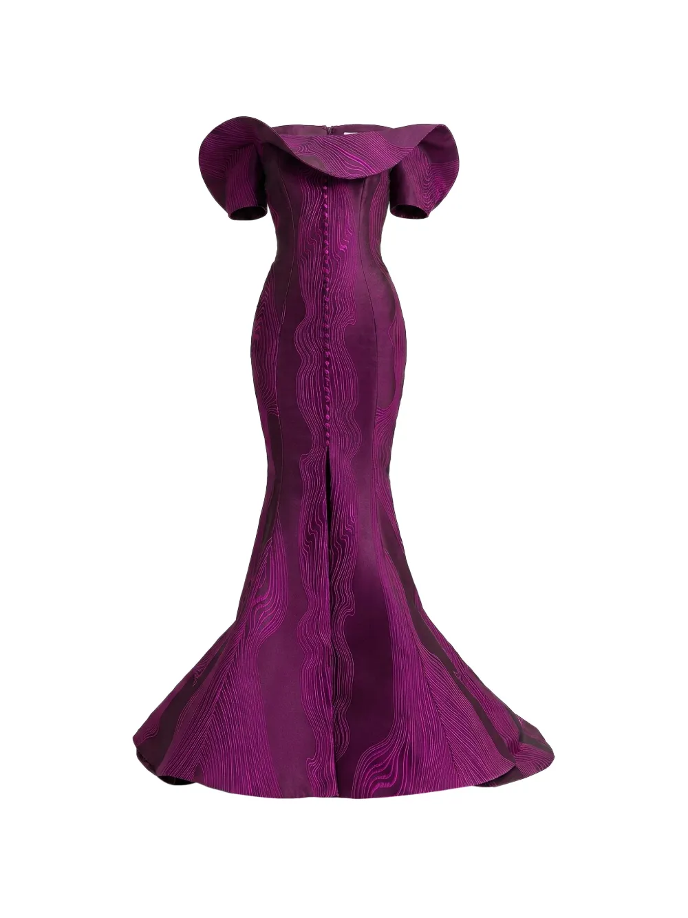 Gemy Maalouf draped off-shoulder gown