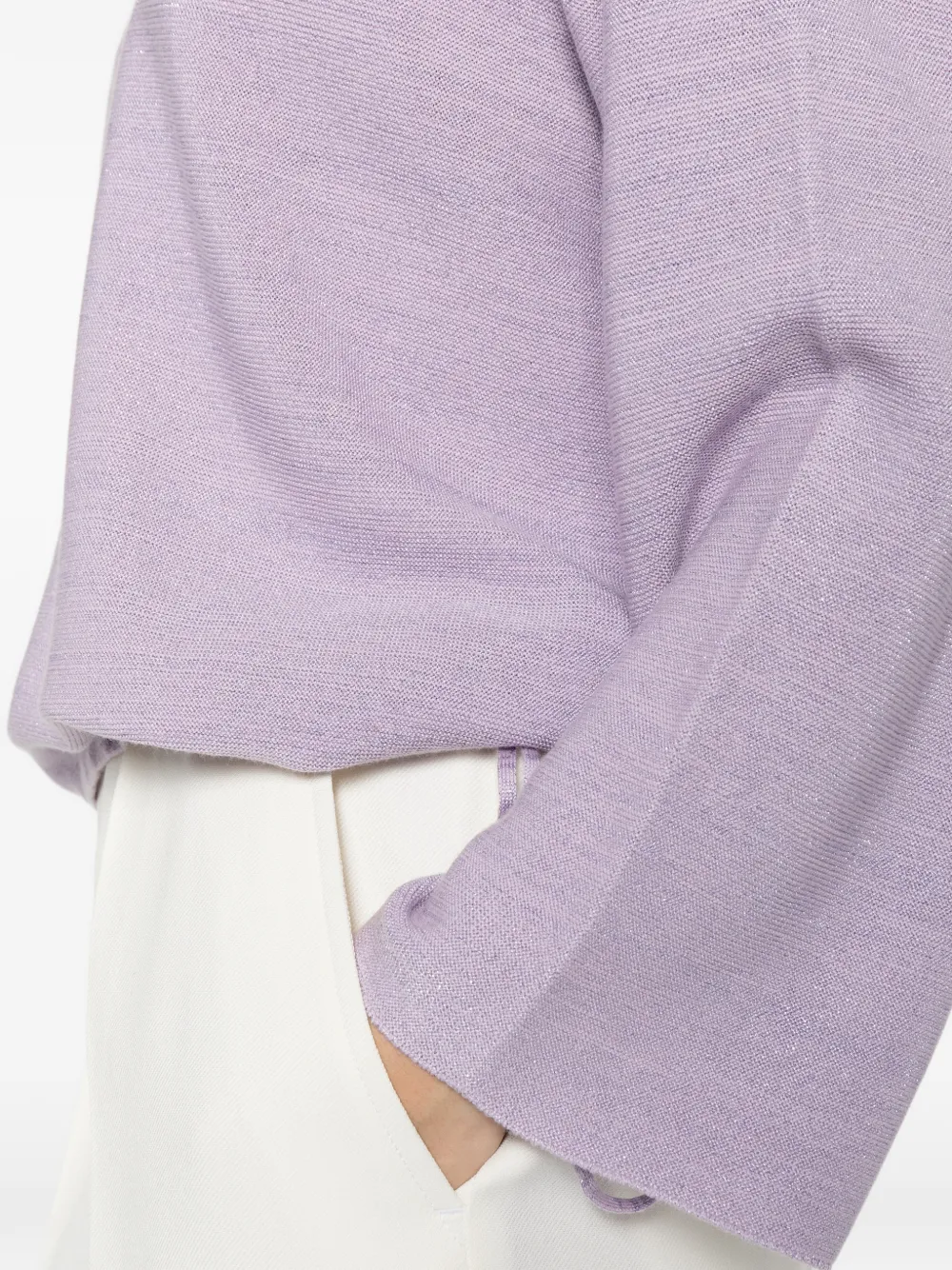 Fabiana Filippi Hoodie met trekkoord Paars