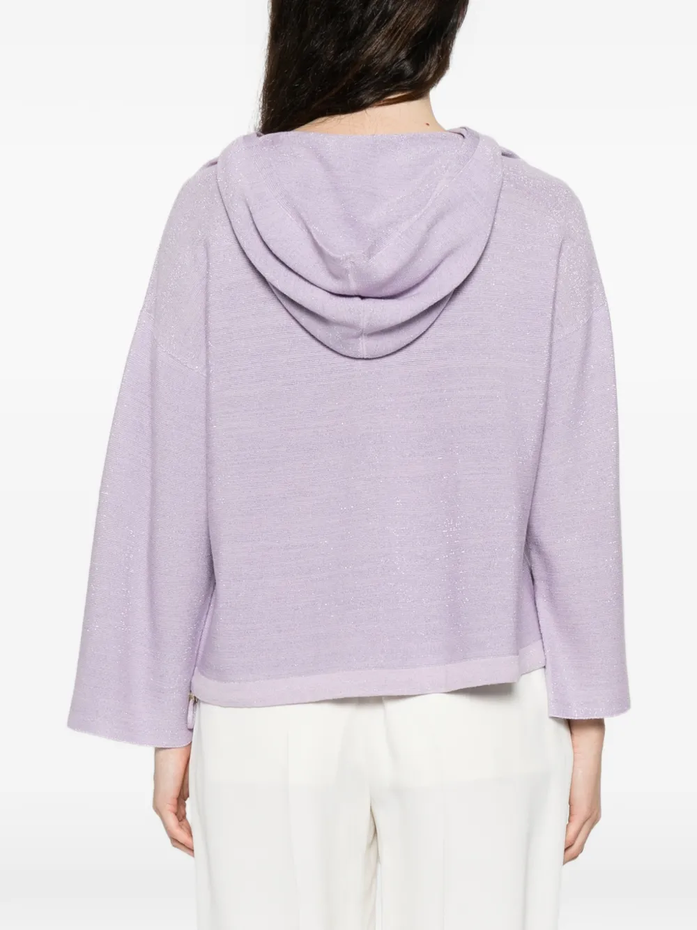 Fabiana Filippi Hoodie met trekkoord Paars