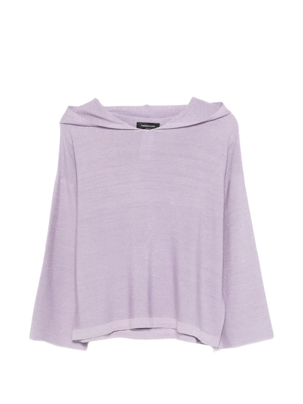 Fabiana Filippi drawstring-detail hoodie - Viola