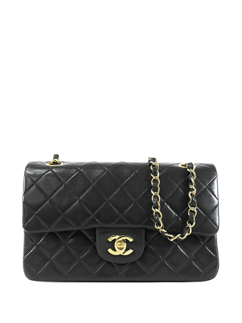 CHANEL Pre-Owned 1991-1994 Small Classic Lambskin Double Flap shoulder bag - Nero