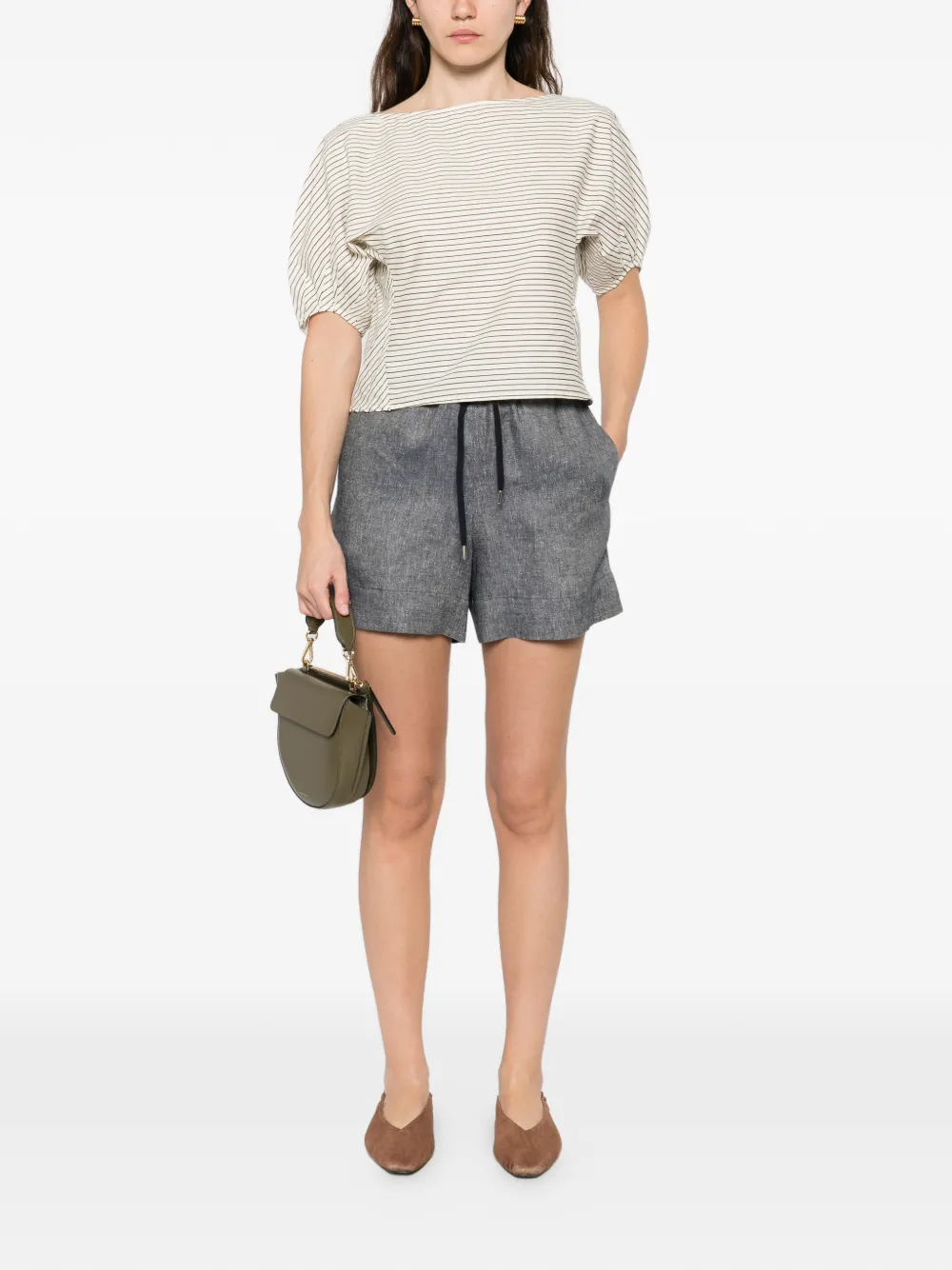 Eleventy Drawstring Shorts - Blue 
