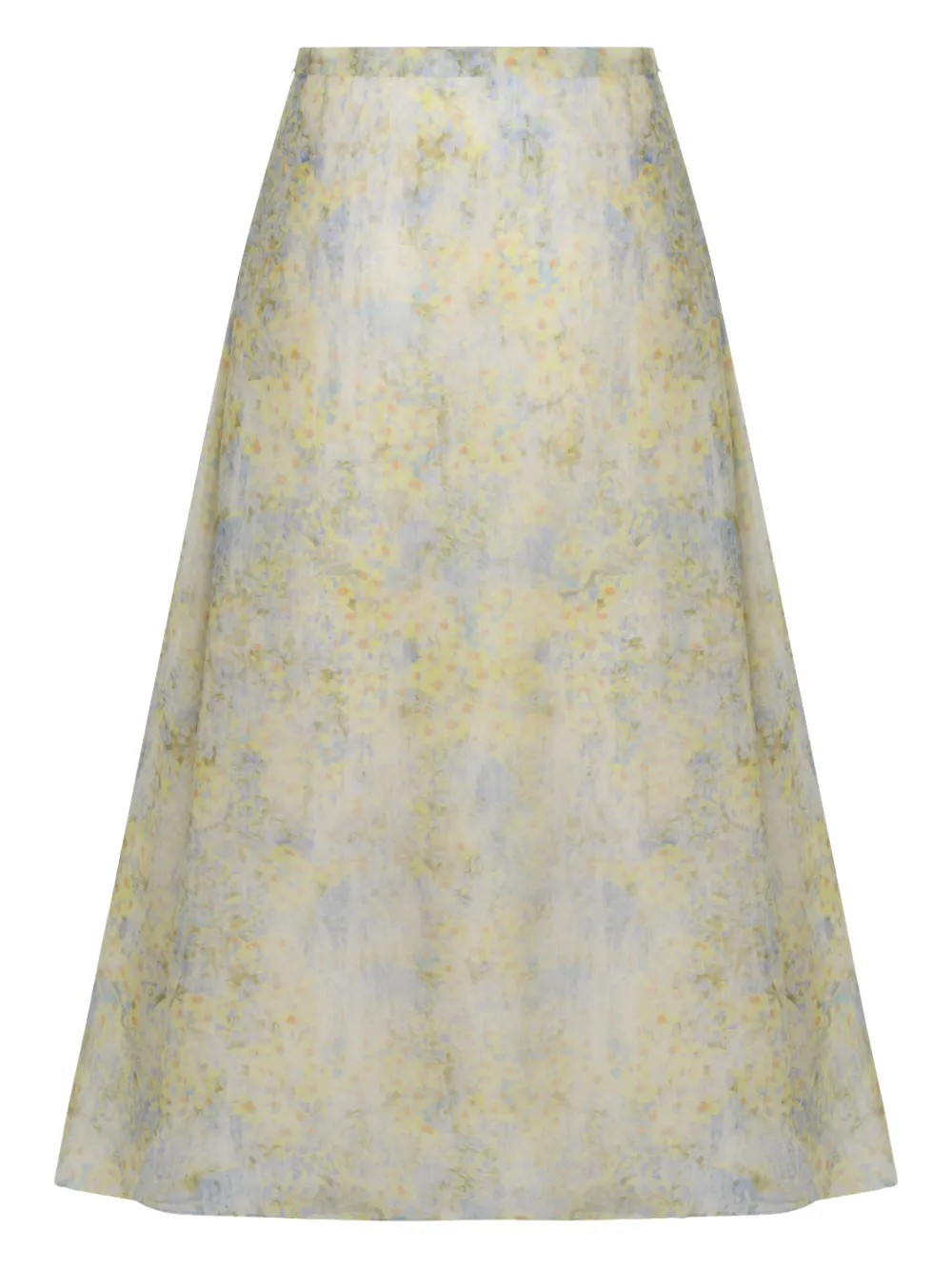 Alberta Ferretti floral-print midi skirt - Beige