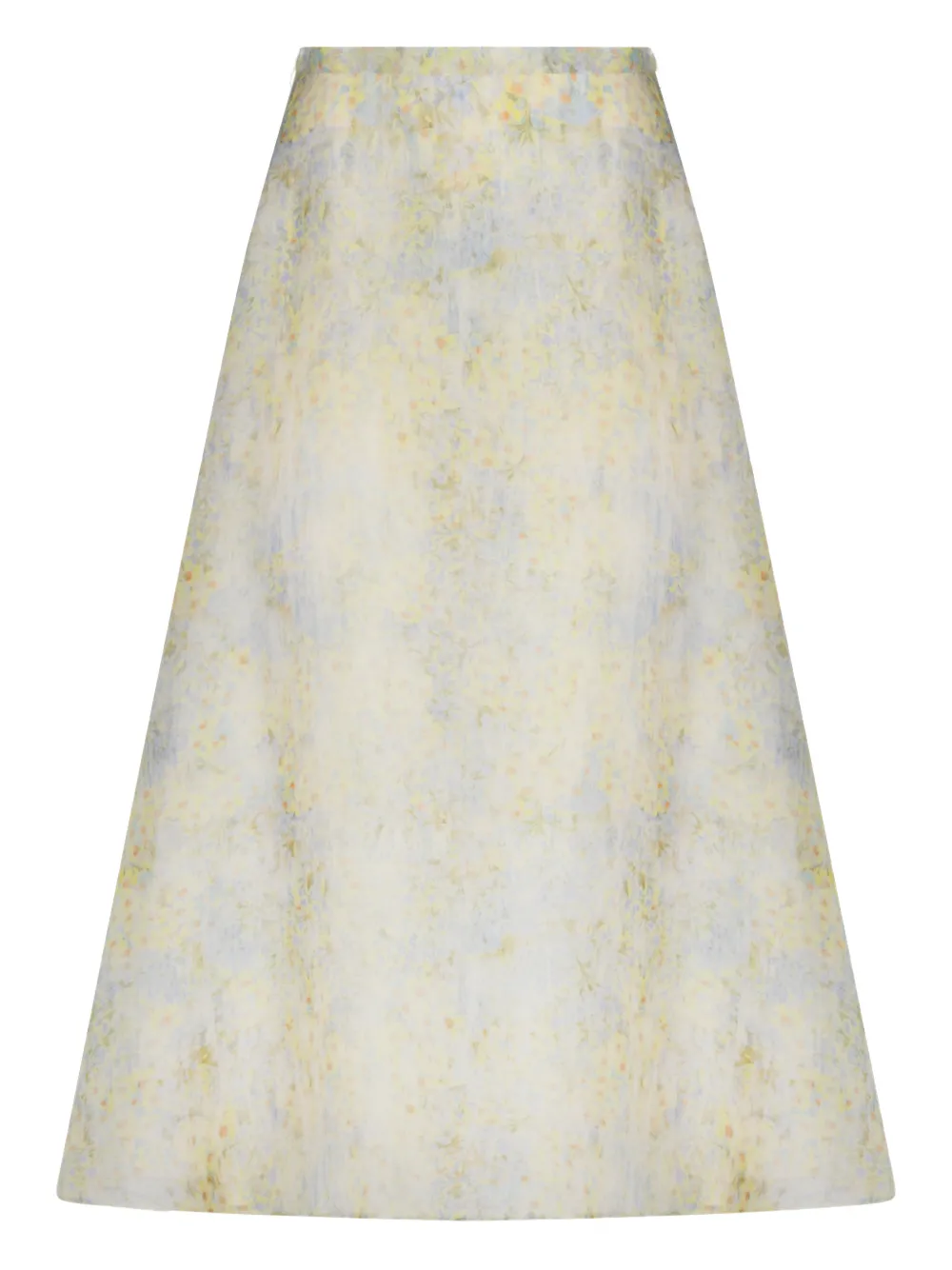 Alberta Ferretti floral-print midi skirt - Toni neutri