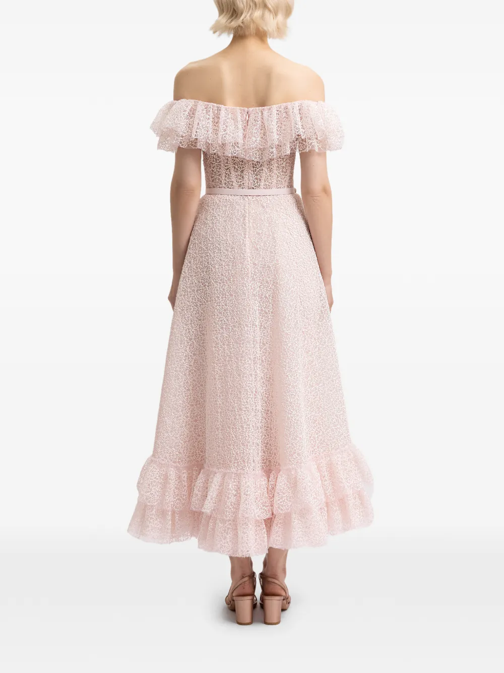 Gemy Maalouf Off-shoulder jurk Roze