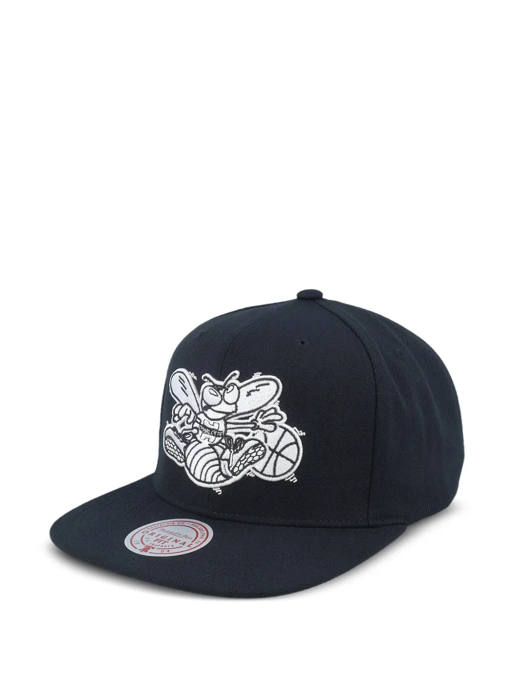 Mitchell & Ness Charlotte Hornets embroidered snapback cap | Black | Image 1