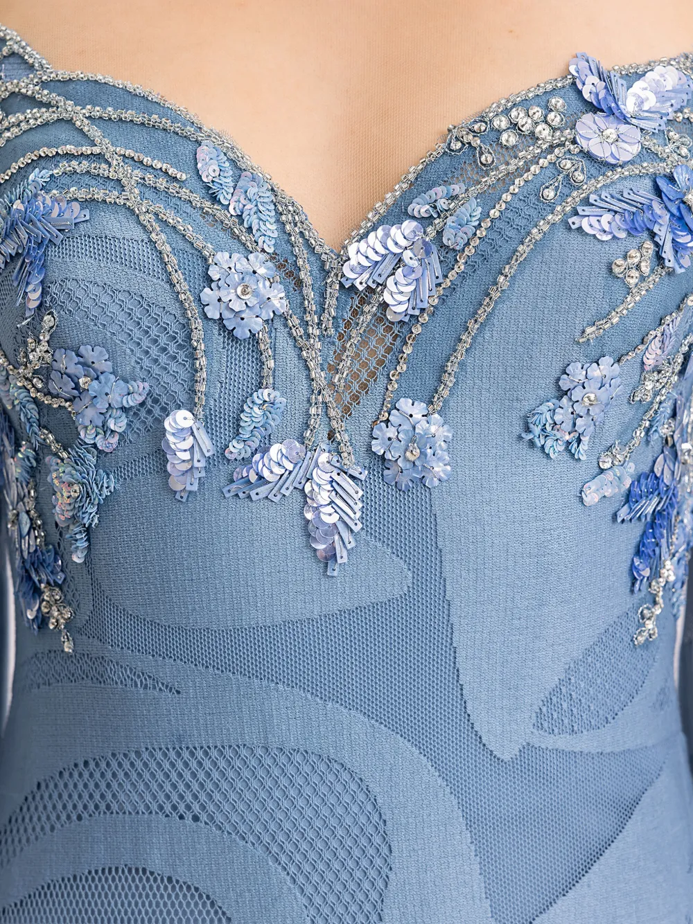 Gemy Maalouf Maxi-avondjurk met capemouwen Blauw