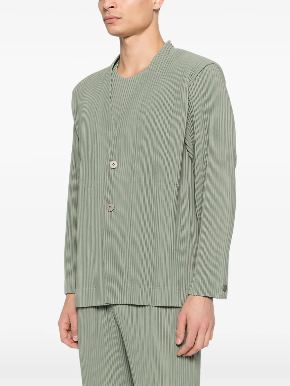 Homme Plissé Issey Miyake Geplooide blazer Groen