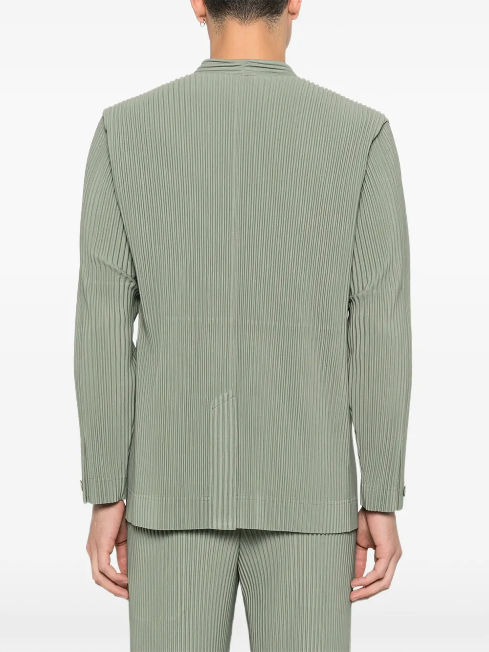 Homme Plissé Issey Miyake Geplooide blazer Groen