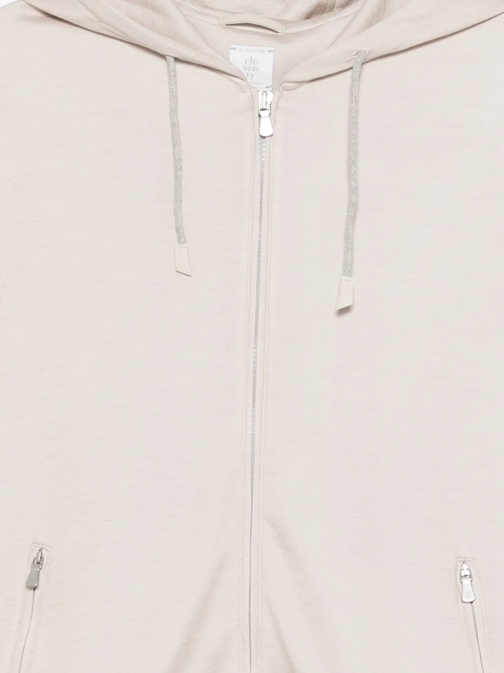  Eleventy Hooded Zip-up Vest - Neutrals 
