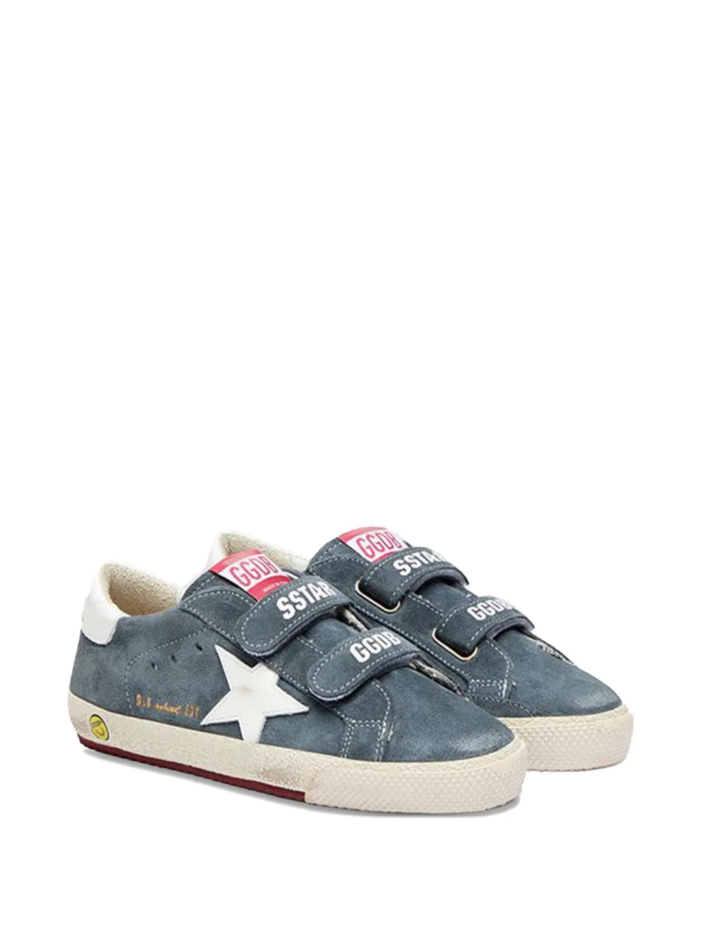 Golden Goose Kids star-patch touch-strap sneakers - Blu