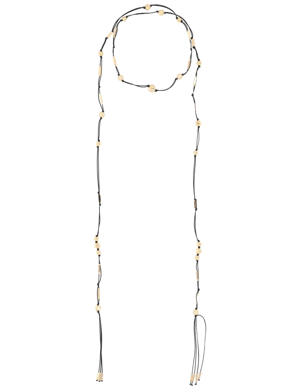 ISABEL MARANT beaded scarf necklace - Zwart