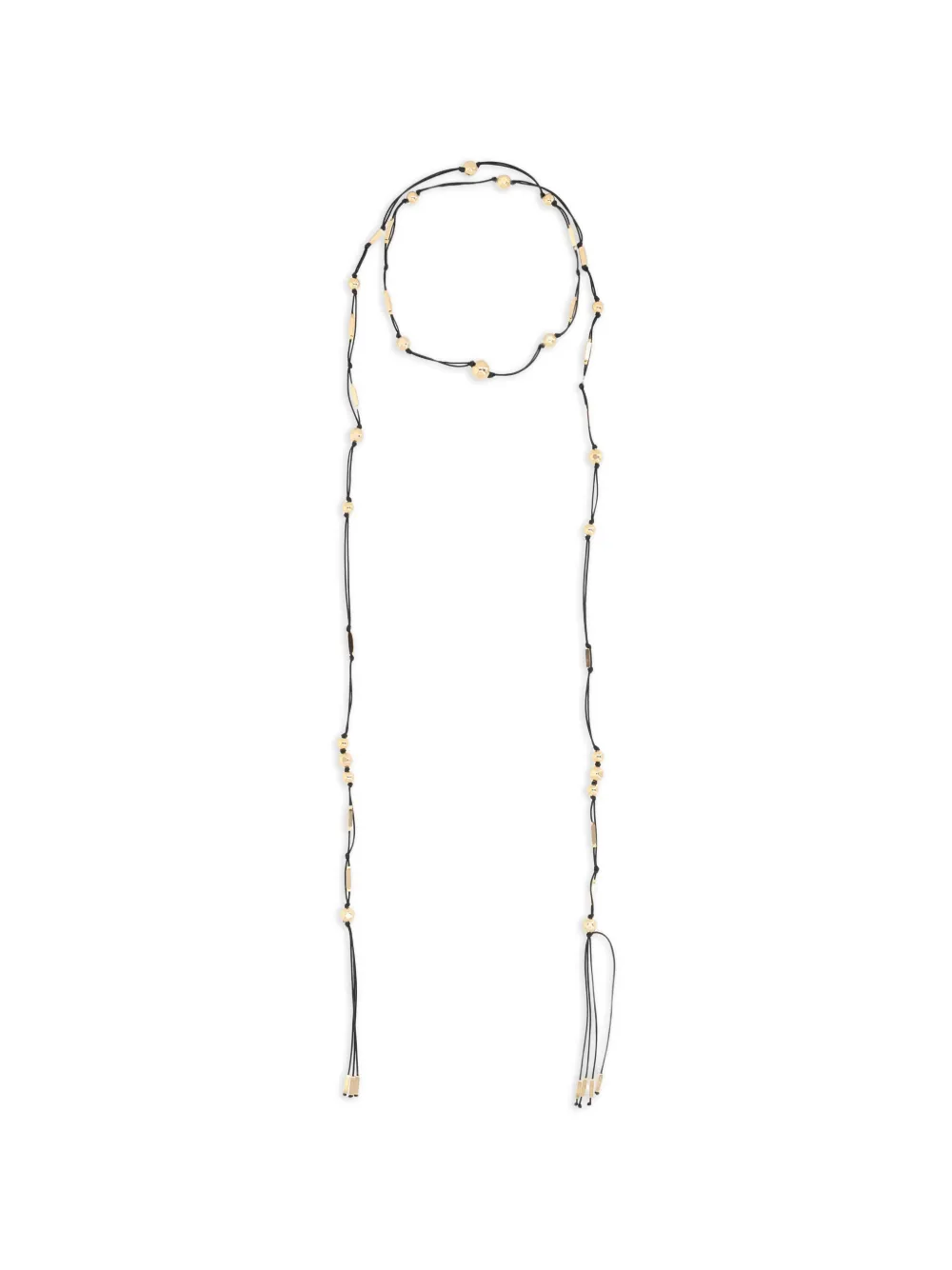 ISABEL MARANT beaded scarf necklace - Nero