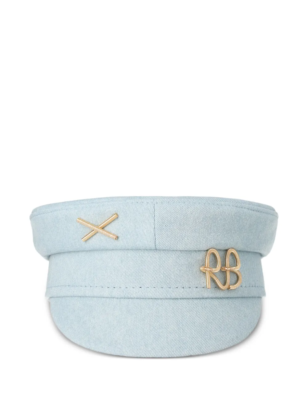 Ruslan Baginskiy logo-embellished baker boy cap - Blu