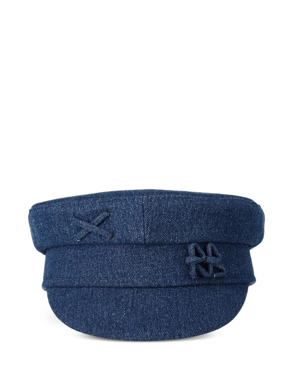 Ruslan Baginskiy appliqué cotton baker boy hat - Blu
