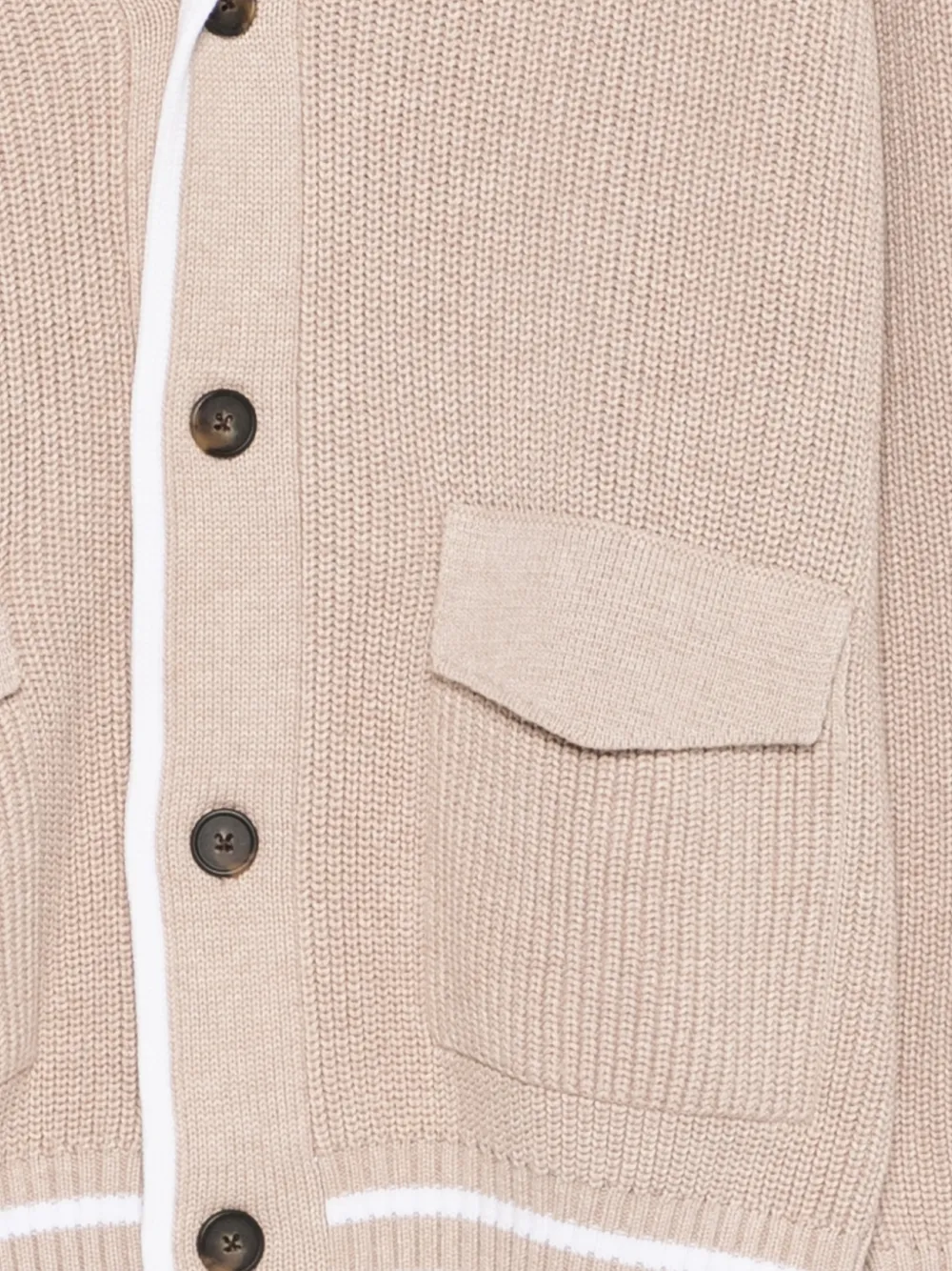  Eleventy Flap-pockets Striped Cardigan - Neutrals 