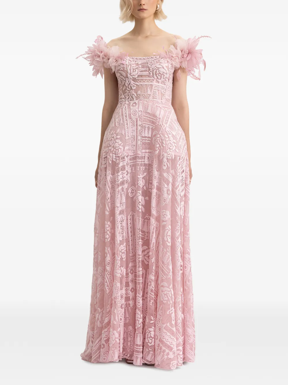 Gemy Maalouf structured underskirt gown - Rosa