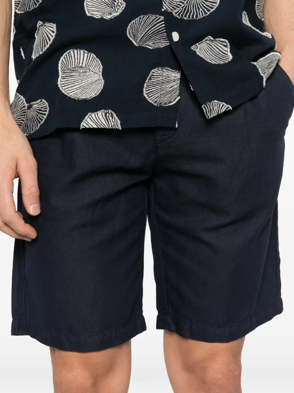 Eleventy Shorts met trekkoord Blauw