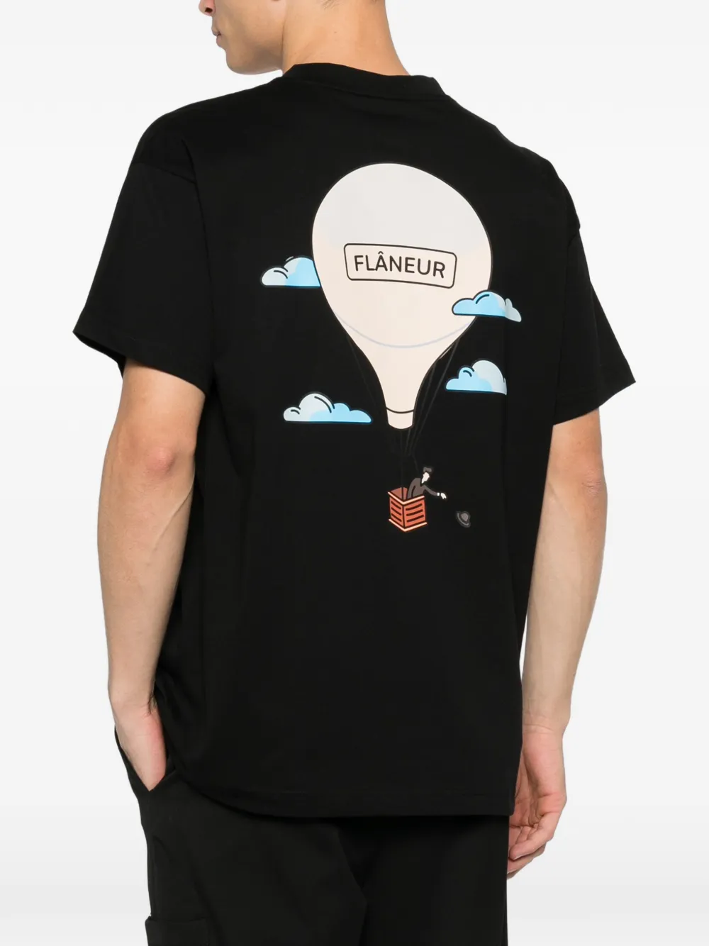 FLÂNEUR T-shirt met grafische print Zwart