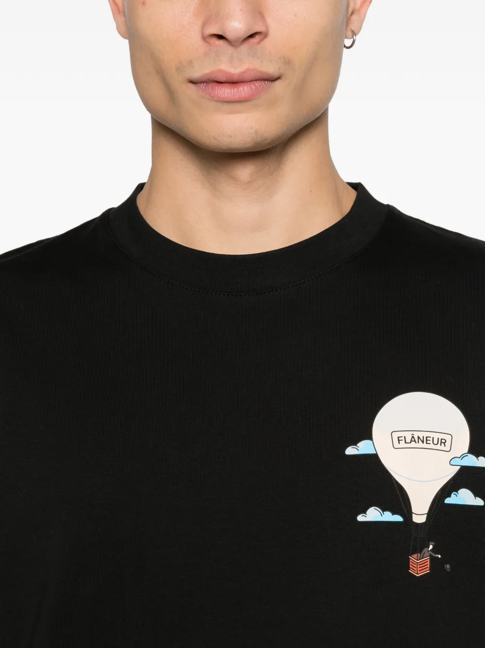 FLÂNEUR T-shirt met grafische print Zwart