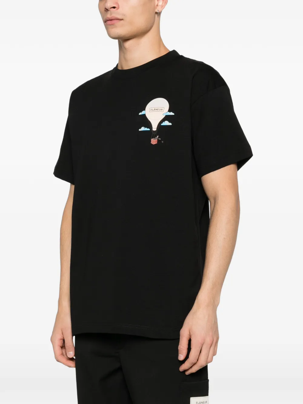 FLÂNEUR T-shirt met grafische print Zwart